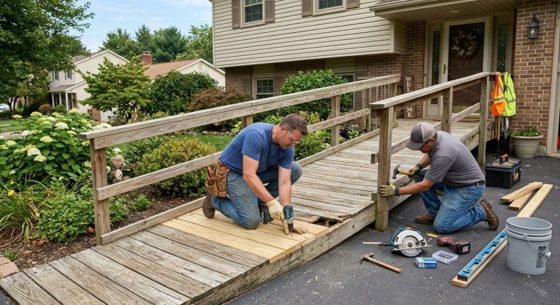 Hardwood Ramp Installation in Kansas City, KS